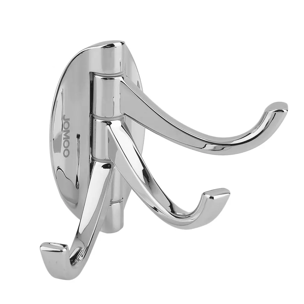 

JOMOO Zinc Alloy Towel Bar Modern Bathroom Swivel Robe Hook Chrome Plated Three Tier Clothes Hanger Multifuntional Hook