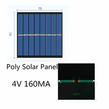 Mini Poly Solar Panel 4V 160MA for Charging 2.4V Battery DIY Handmade Science Experiment 70*70MM