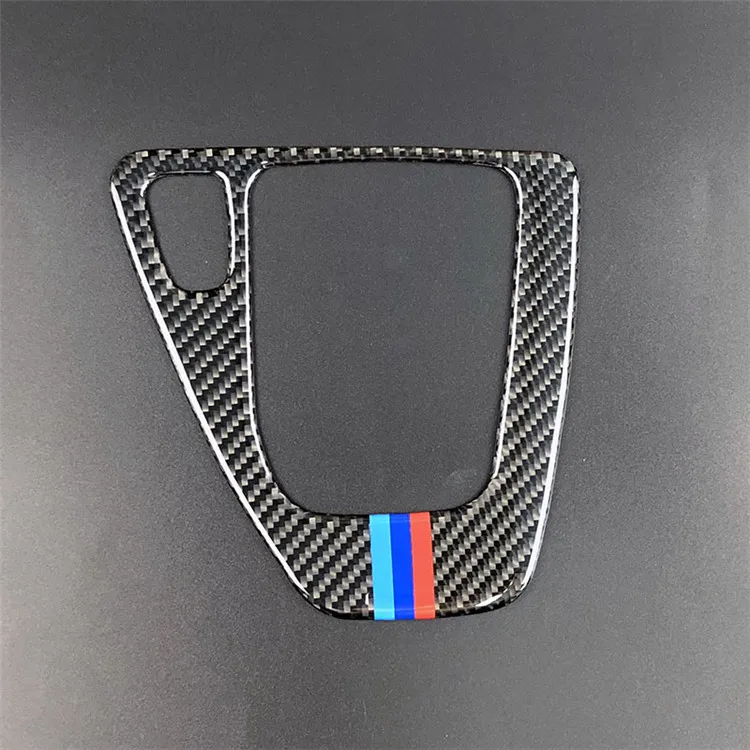 For bmw e90 e92 Interior Trim Carbon Fiber Gear Shift Control Panel Cover Sticker LHD Car styling 3 series accessories (4)