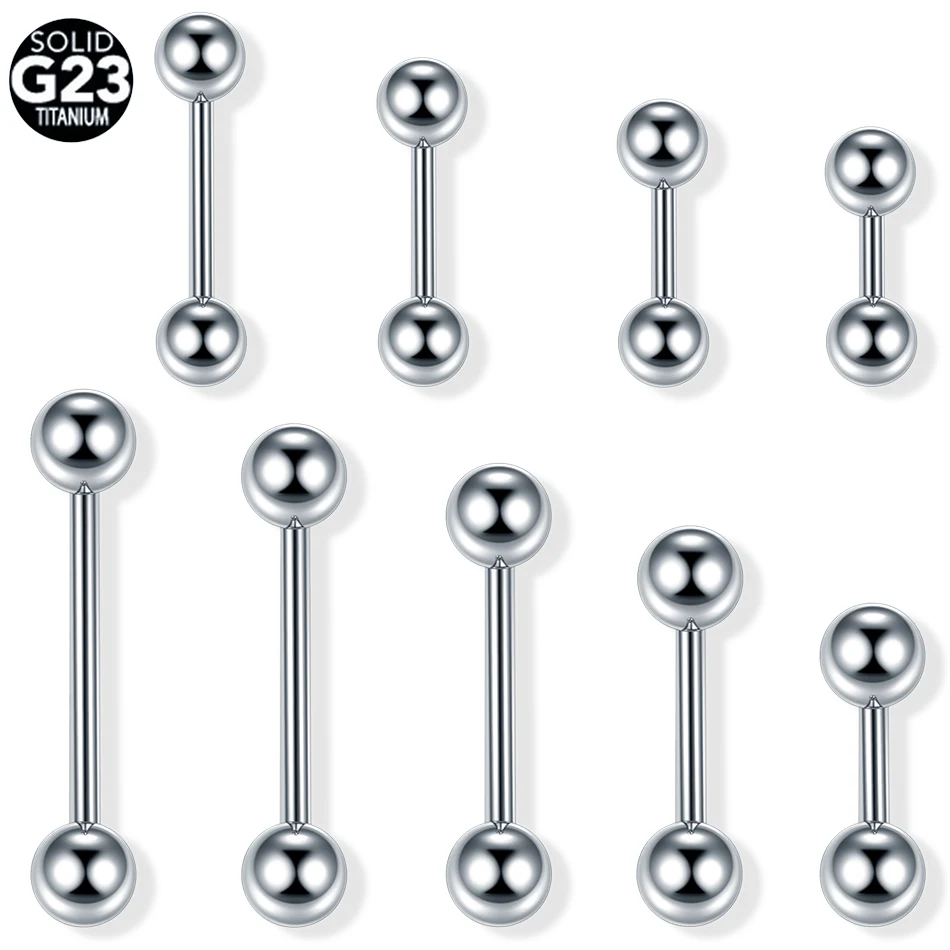 

1PC G23 Titanium Orelha Helix Stud Rings Ear Cartilage Tragus Piercing Tongue Barbell Ring Sexy Nipple Piercing Jewelry 16G 14G