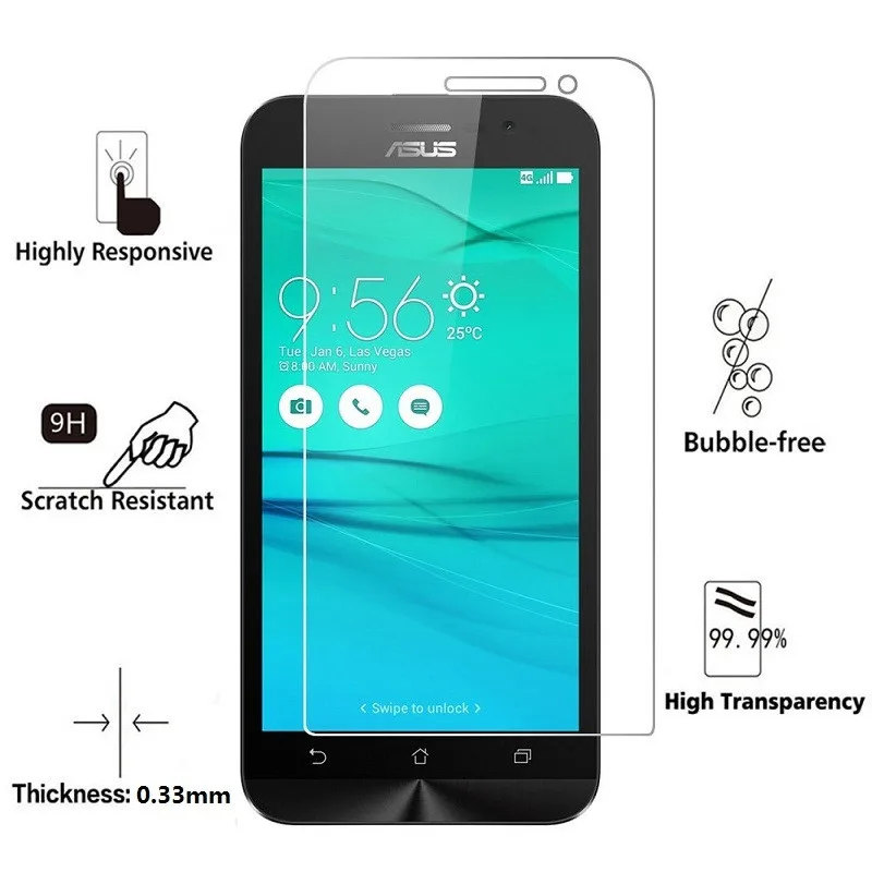 Защита экрана для ASUS ZB500KL ZB500KG 9H закаленное стекло ZenFone GO ZB 500KL 500 кг X00AD X00BD защитная