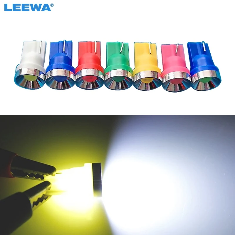 LEEWA 5 шт. 2 Вт автомобильный T10 194 W5W алюминиевый прожектор купол светодиодный