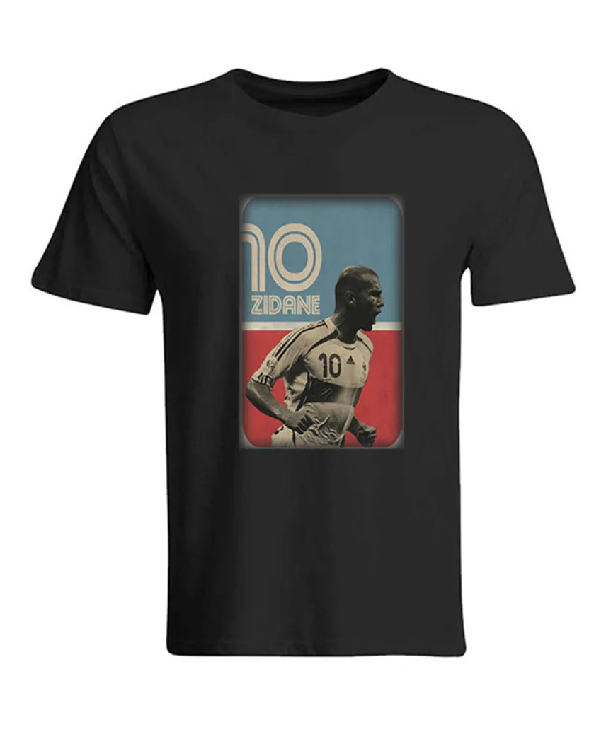 

Zinedine Zidane France Footballer Shirt T Shirt Top Vintage Look For Men