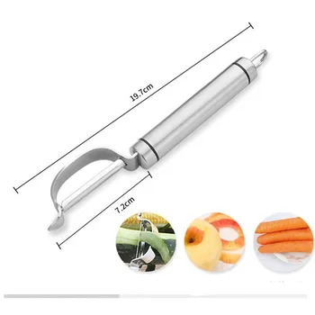 

New Stainless Steel Dish Clip Peeler Household Kitchen Gadget Four-Piece Kitchen Gadget Fruit Scale Planer Peeler Dropshipping