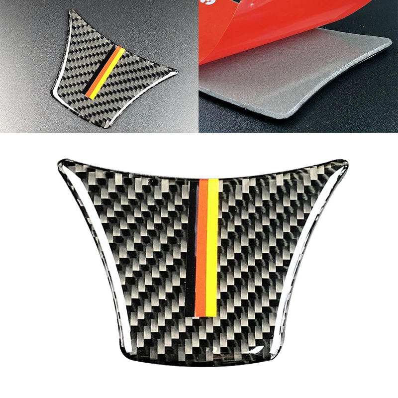 Newest Carbon Fiber Car Steering Wheel Sticker Emblem for BMW E90 3 Series