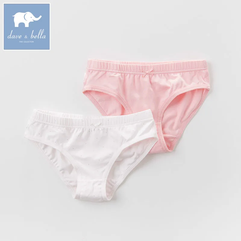 DB6688 dave bella/милые трусики для маленьких девочек розовые и желтые с принтом|panties