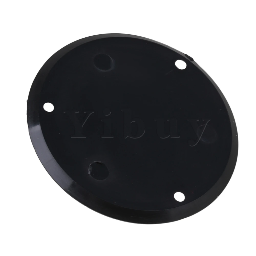 Yibuy 5 x 53.6mm Dia Circular Back Plate with Cavity for Electric Guitar Black | Спорт и развлечения