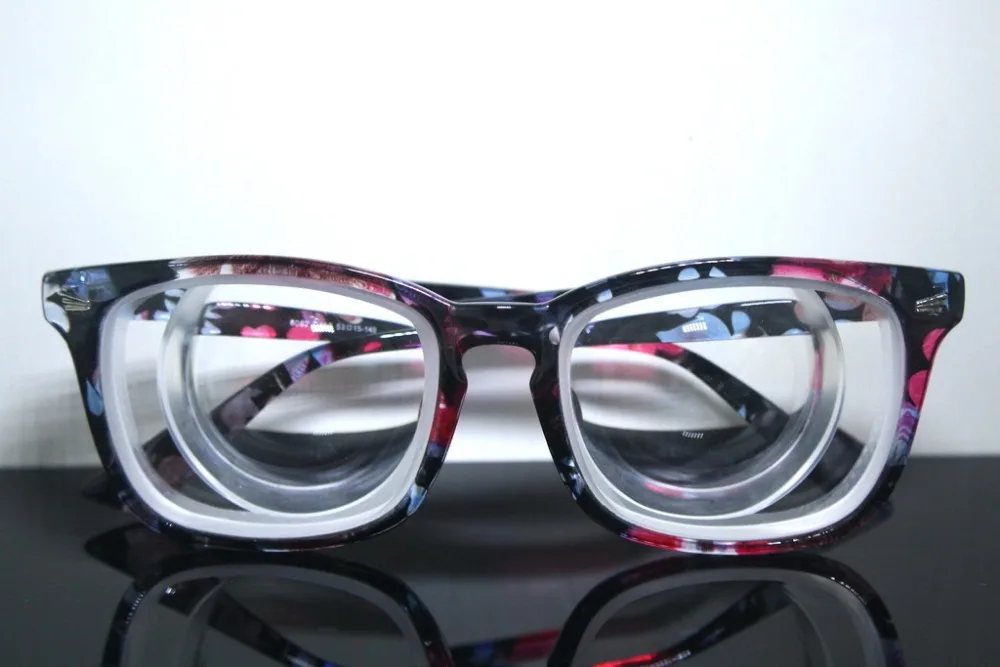 Новые очки Monturas De Gafas, оправа для очков с большой оправой, цветок, высокая близорукость, миодисковые очки-16d Pd64