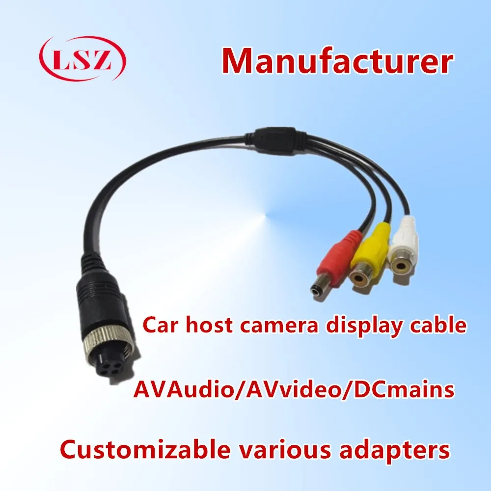 

LSZ aviation head adapter for direct use in car surveillance video recorder connection audio / video power cord