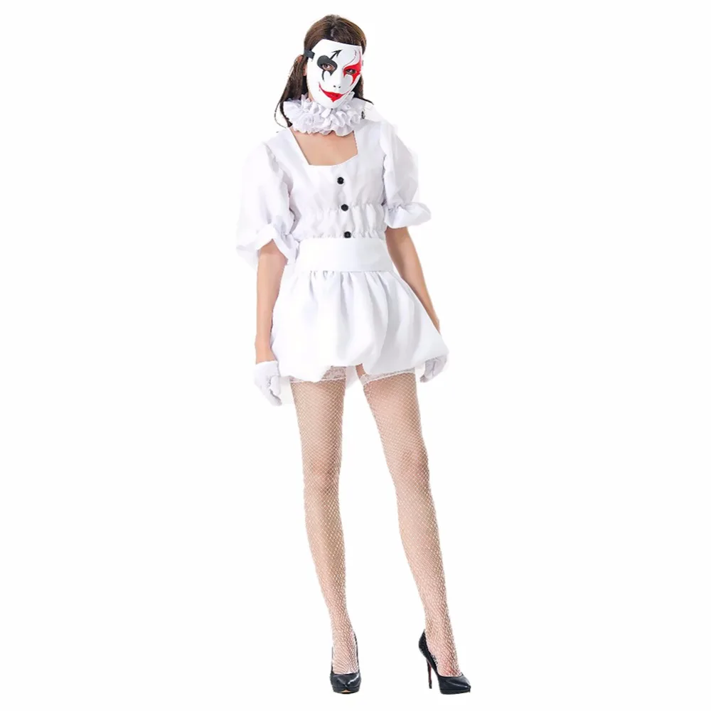 Костюмы Stephen King's It женский костюм Pennywise модный для девушек в стиле Джокера
