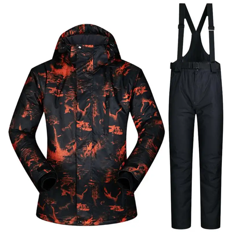 

Artic Cold Weather Men's Snow Suit Breathable Waterproof Snowboard Jackets and Pants Sets Male Winter Skiing Clothing Sportwear