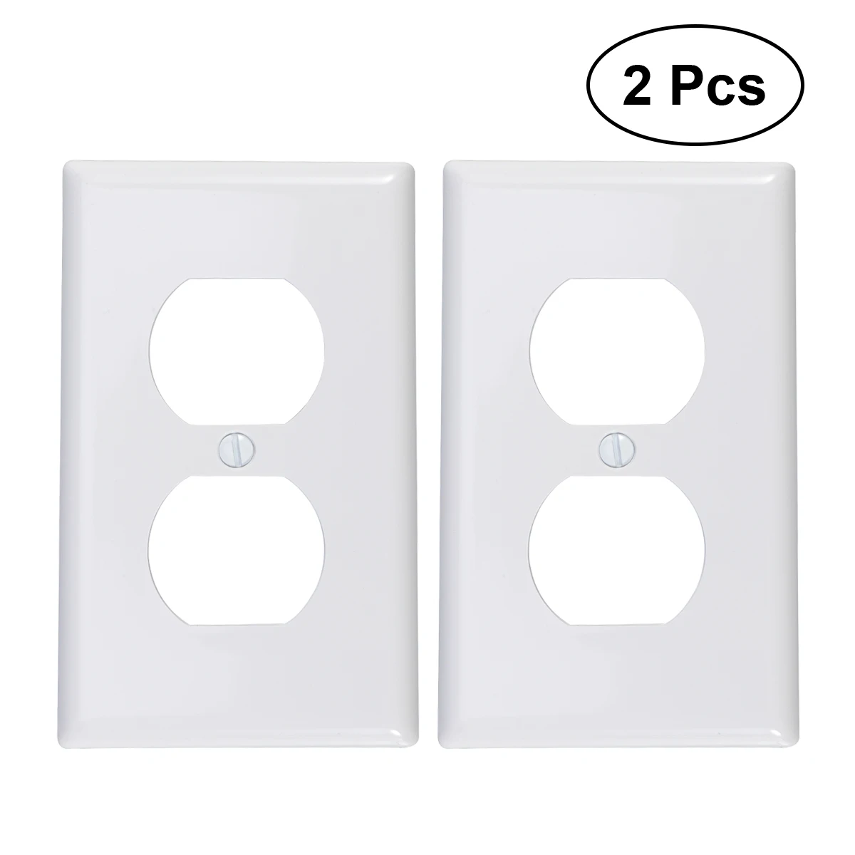 2 Pcs 1 Gang Duplex Outlet Wall Plates Electrical Outlet Cover