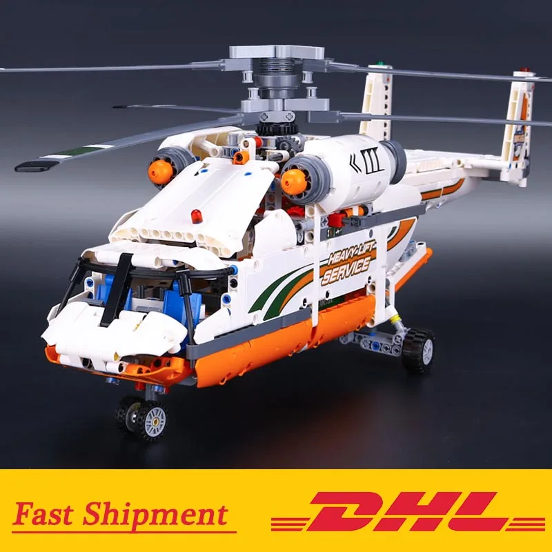 

20002 technic Toys HEAVY LIFT HELICOPTER legoings 42052 transport helicopter set Model Building blocks Bricks DIYKids toys