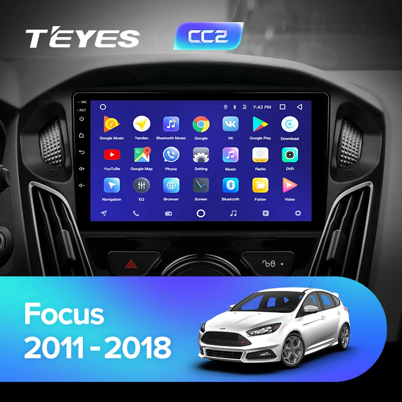 Best TEYES CC2 For Ford Focus 3 Mk 3 2010-2017 Car Radio Multimedia Video Player Navigation GPS Android 8.1 no 2din 2 din DVD 2