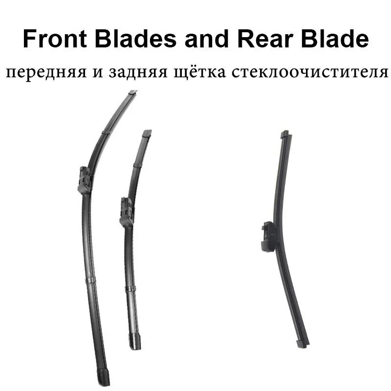 REFRESH Щетки стеклоочистителя для Skoda Citigo Fit Push Button Arms 2010 2011 2012 2013 - Цвет: Front and Rear