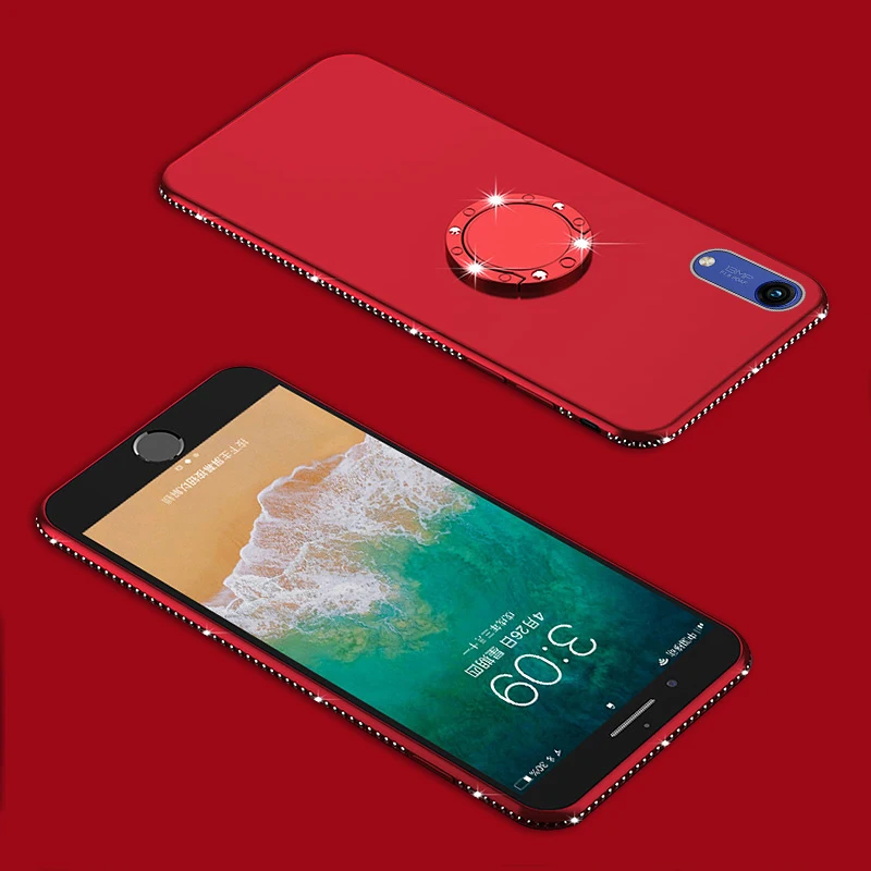 

Creative Fashion Bracket Soft Shell Diamond Bling Dirt-resistant Shockproof Cover Case For Huawei Honor 8 8A 8X Max 9i 10Lite