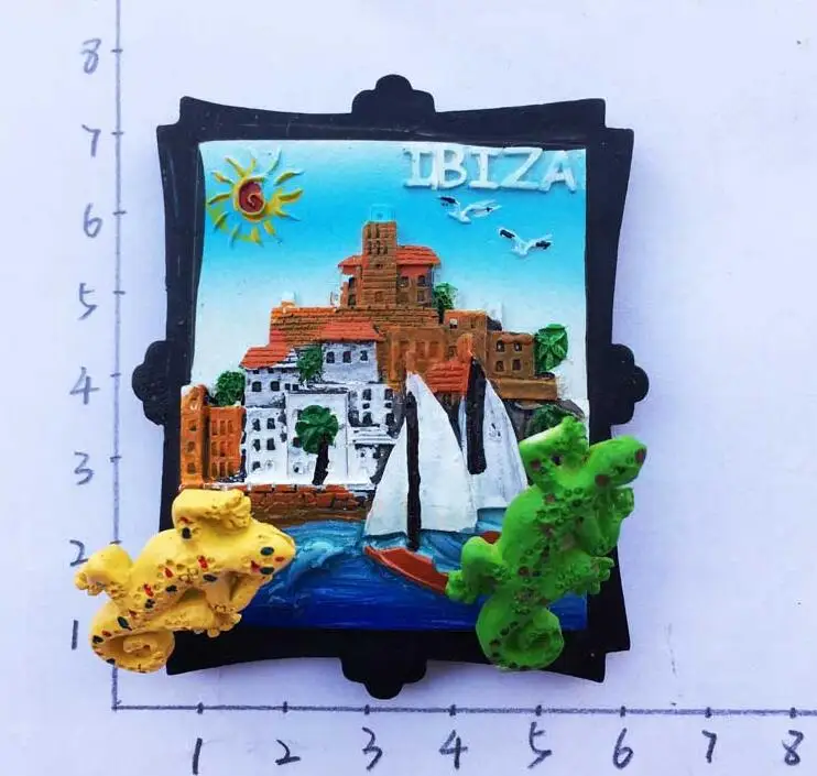 

Creative lizard pendant from ibiza, Spain 3D Fridge Magnets Travel Souvenirs Refrigerator Magnetic Stickers Home Decoration