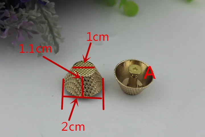 10 шт. Золотое дно гвоздь Винт Застежка Пряжка для сумки посылка Металлическая Кнопка DIY сумка багаж Декор шпильки вешалка пряжка
