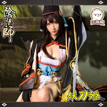 

[STOCK] 2018 Game Onmyoji Demon Knife Girl SSR Unawakening Kimono Uniforms Cosplay Costume Full Set For Halloween Free Shipping.
