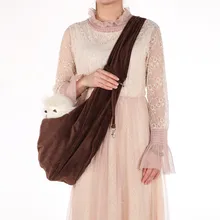 Hands-Free Двусторонняя маленькая сумка для собак, кошка, слинг, сумка-переноска, дорожная сумка-тоут, слинг, мягкий сетчатый узор, регулируемая сумка, сумка