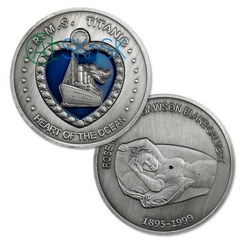 

The Titanic R.M.S. Heart of the Ocean Challenge Coin for Souvenir Titanic Collection Display Commemorative Coin