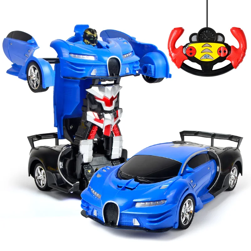Electric RC Car 2In1 Transformation Robots Sports Cars Model Remote Control Toys Deformation Vehicle Fighting Toy Children Gifts