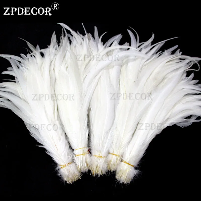 

35-40 CM 14-16 Inch Snow White Rooster feather For DIY