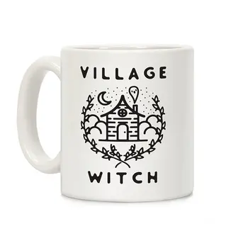 

Village Witch White 11 Ounce Ceramic Coffee Mug