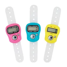 1000 шт. dhl FedEx Мини цифровой электронный мусульманский палец кольцо счетчика гольфа и храма ЖК-дисплей скидка 15