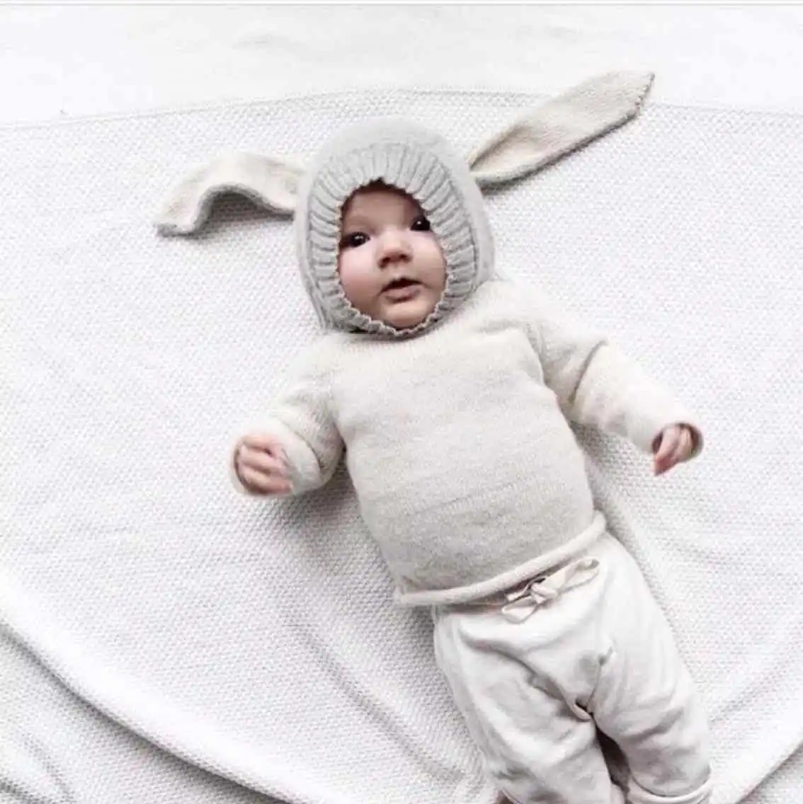 bunny ears baby hat