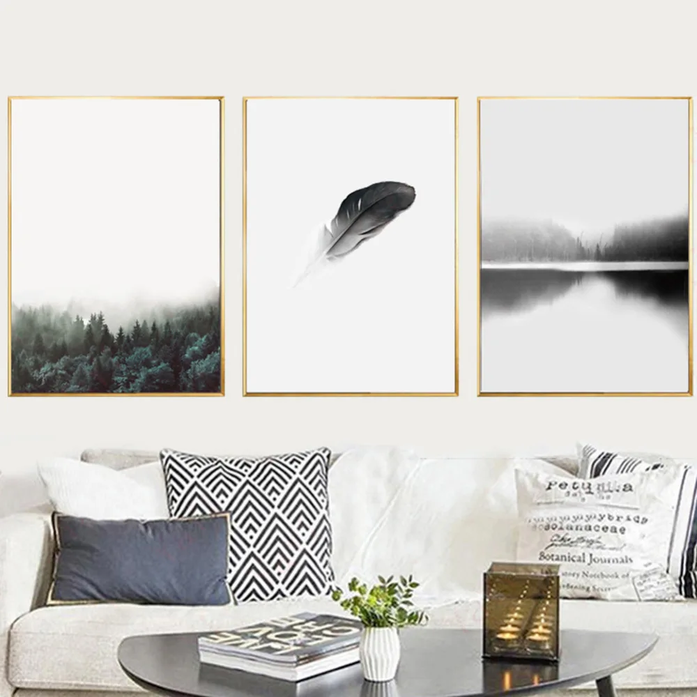

Modern HD Printed Landscape Painting Minimalism Art Canvas Wall Posters Living Room Nordic Painting Abstract Poster Canvas