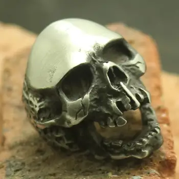 

Mens Boys 316L Stainless Steel Cool Dull Polishing Hot Zombie Skull Ring