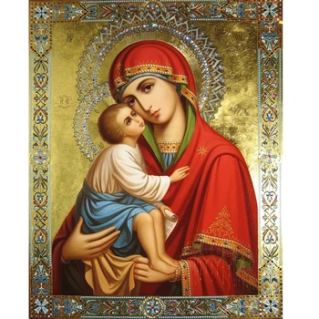 

Painting Diamond Diy painting stitch Cross Diamond Embroidery 3d diamond mosaic Garden Mom and her child