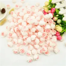 20 шт. розовый цветок ручной работы с головой розы, Дешевые Свадебные украшения, сделай сам, венок, рукоделие, Подарочная коробка, скрапбукинг, искусственный цветок