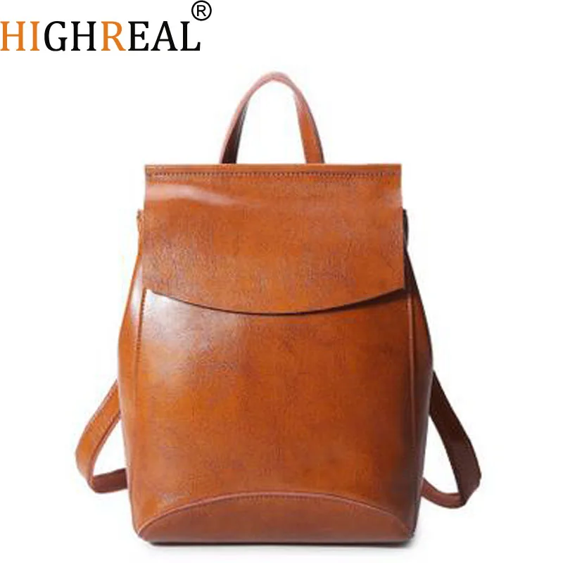 HIGHREAL Лидер продаж 100% натуральная кожа рюкзак из коровьей кожи BOTAS Feminina/Новые