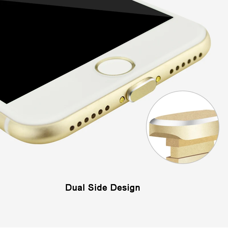 YIESOM для iPhone X 8 7 6 S Plus, разъем для наушников из алюминиевого сплава, Пылезащитная заглушка для USB, Набор для iPhone 8 7 6 6 S 5s SE, Пылезащитная заглушка