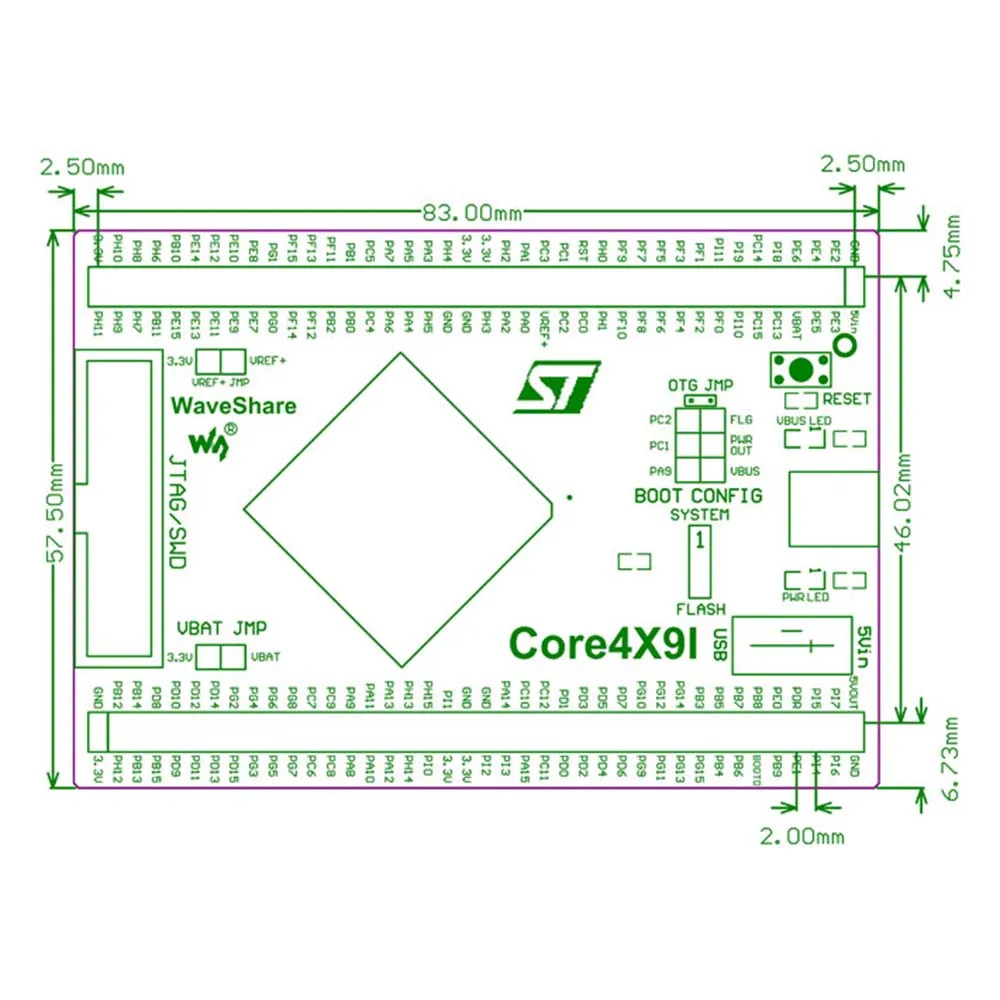 STM32 основная плата Core429I STM32F429IGT6 STM32F429 ARM Cortex M4 STM32 комплект макетной платы с полной IOs