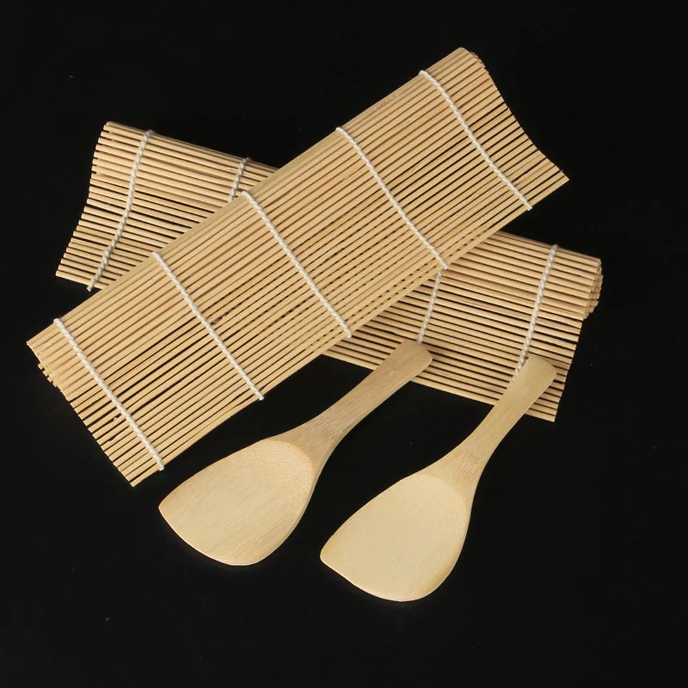 

TENSKE Sushi set Bamboo Rolling Mats Rice Paddles Tools Kitchen DIY sushi mat sushi maker plate dish sushi lunch tools