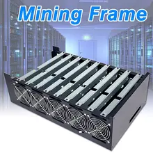 9GPU DIY Crypto Coin Open Air Mining Server Frame Rig Graphics Case + 10 Fans for ATX Computer Mining Case Frame Server Chassis