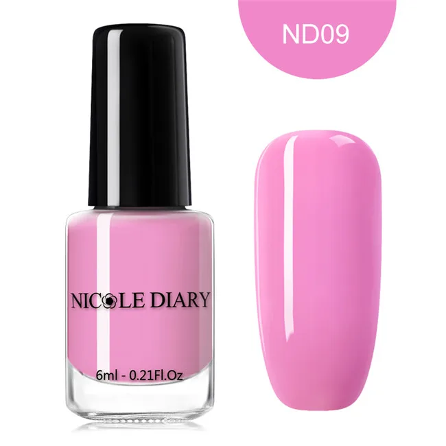 NICOLE дневник розовая серия Отшелушивающий лак для ногтей чистый цвет ногтей розовый маникюр DIY дизайн лак на водной основе - Цвет: ND09
