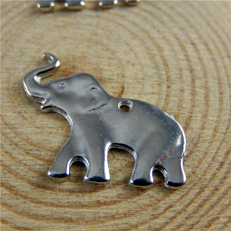 

GraceAngie 20PCs Alloy Antique Silver Animal Flat Elephant Pendant Charms Jewelry Accessory Handmade Crafts 51040