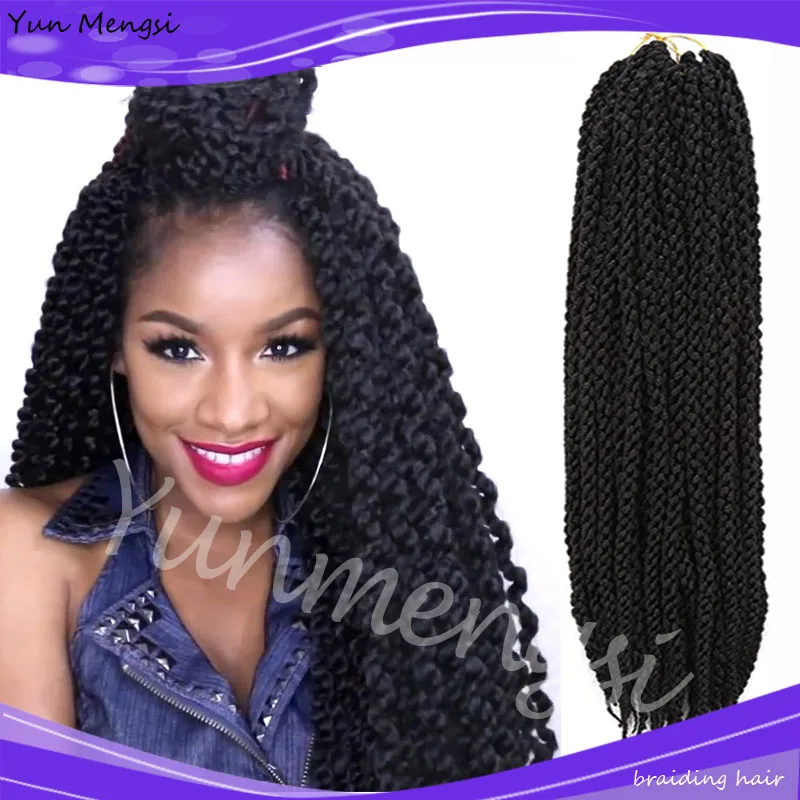 3D Cubic Twist Crochet Braids Hair Extensions Ombre Braiding Crochet Hair Senegalese Twist Box Braids Hair Havana Mambo Twist