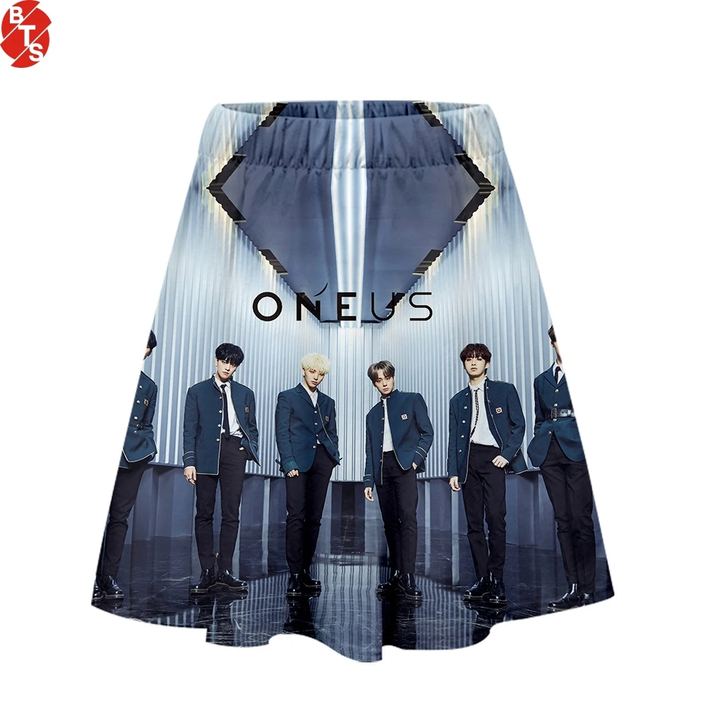 ONEUS 3D печатных юбки для женщин для Kpop Мода Стиль Короткие 2019 Лидер продаж повседневное уличная юбка подходит лета