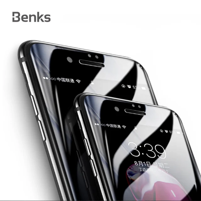 Benks 3D Tempered Glass Film For iPhone 8 7 6s Full Curved Screen Protector 0.23mm Cover Protection Front Film For iphone 6 Plus 5