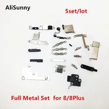 AliSunny 5 компл. Внутренний Полный металлический набор кронштейн держатель для iPhone 8G 8Plus X внутри мелкие детали щит пластина набор комплектов деталей