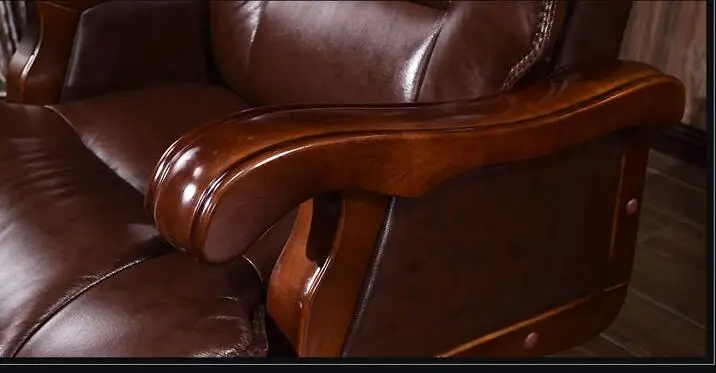 مدرب كرسي الكمبيوتر كرسي كرسي جلد يمكن الاستلقاء chair.8 المنزل مع التدليك يمكن رفع مكتب رئيس طبقة جلد البقر