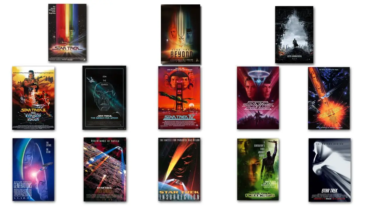 

13pcs Full Size Star Trek combination movie Posters print silk fabric cloth wall sticker Wall Decor custom print
