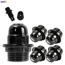 IWHD 5 шт. E27 лампа держатель Гнездо Пластик свет держатель база цоколь E27 лампа установка розетка винт подвесной светильник в стиле ретро держатель