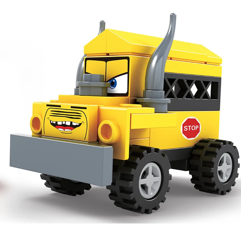 

Cartoon animation racing car McQueen general mobilization Legoings Building Blocks Toy Kit DIY Educational Children Gifts