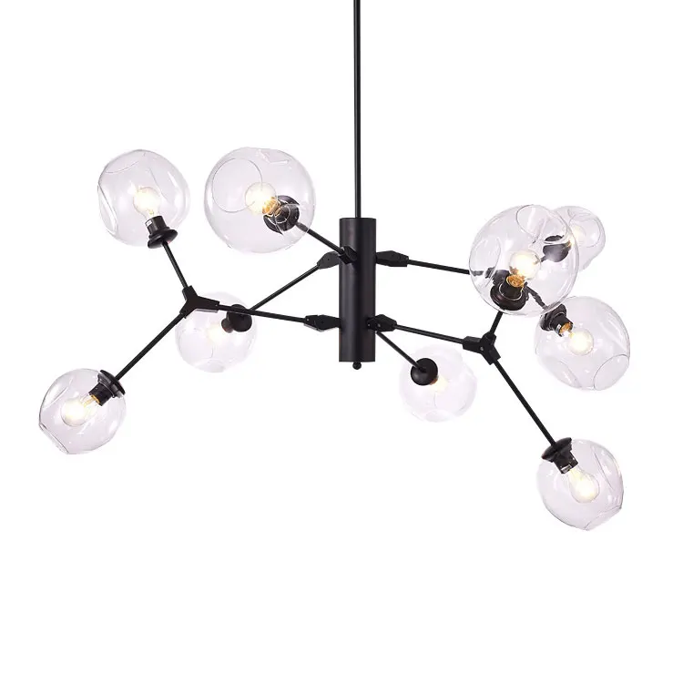 Светодиодная лампа из кованого железа в скандинавском стиле для гостиной|lamp glass